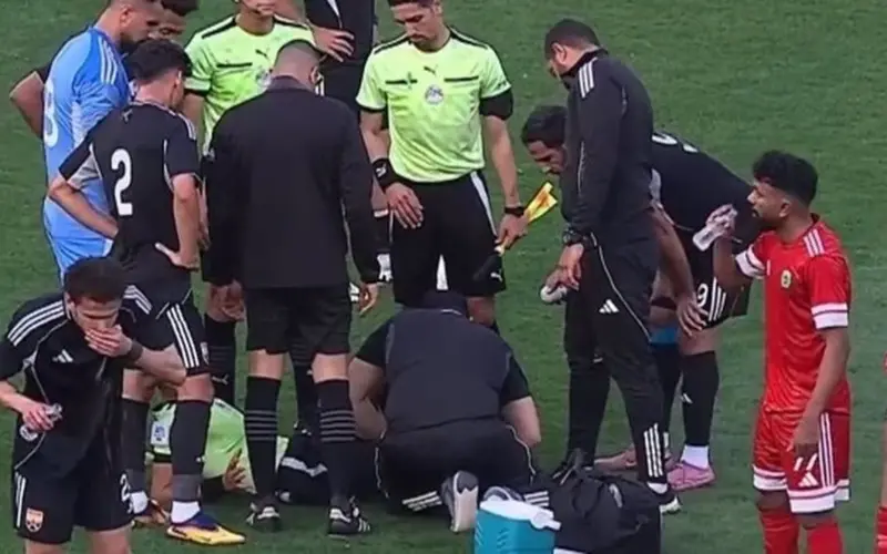 إصابة الحكم مصطفى الشهدي بقطع في الرباط الصليبي .. فيديو